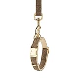 YUDOTE Tweed Dog Collar and Lead Set,Metal Buckle,Adjustable Durable Cotton Puppy Collar and Lead For Wedding Dog Wear, Dogs Neck 25-38cm,Lead 1.5 * 150cm Brown - Image 5