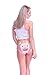 JINKAIJIA Women's Flirty Sexy Funny Naughty 3D Printed Animal Tail Underwears Briefs Gifts with Cute Ears (NK5103-M, Baby Pig)