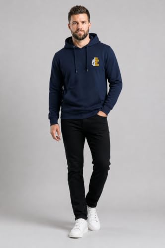Image of Mens Full Sleeve Graphic Printed Hooded Sweatshirt | No Pain No Gain Print Winter Hoodies for Men | Gym Hoodie Men's