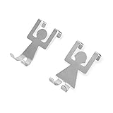 mueble baño lavabo acero inoxidable 【Fácil de instalar】No se necesitan herramientas, simplemente cuélguelo sobre la parte superior de la puerta o la puerta del gabinete. Ganchos para puertas de acero inoxidable con demolición rápida, limpios, convenientes, prácticos y portátiles.