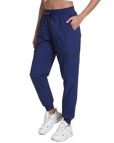 Image of Women's Joggers with Pockets, Hiking Cargo Water Resistant Lightweight Pants for Women Workout Athletic Travel Camping