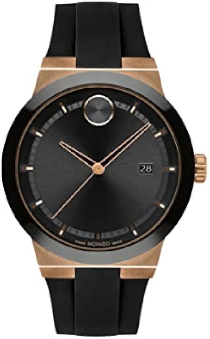 Movado Bold Fusion Men's Watch - Swiss Quartz 3H Movement, Silicone Strap - 5 ATM Water Resistance - Luxury Fashion Timepiece for Him - 42.30mm