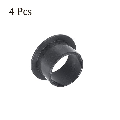 Kozelo 4Stk Flansch Hülsen Lager - [16mm x 18mm x 12mm] POM Öl Lose Buchse für Ausrüstung Maschinen| Schwarz
