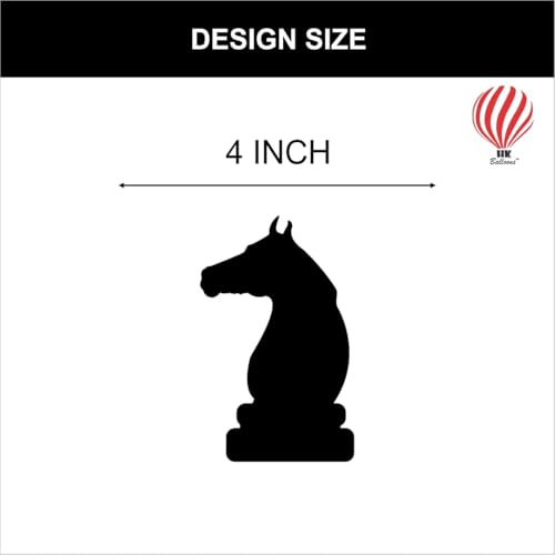 Image of HK Balloons Chess Theme Black & White Balloons Set for Kids Birthday Party Decoration | Chess Themed Latex Balloons Kit for Boys & Girls | Helium Supported Party Supplies | 60 Pcs