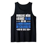 Morgenmüder Abend Blau Ich bin Agrarmechaniker Tank Top