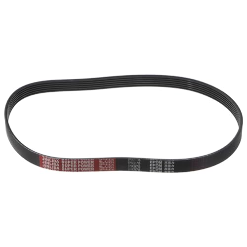 sourcing map 6K384/6PK975 Serpentine Belt 6 Ribs 975mm Length x 21mm Width x 5mm Height, EPDM Poly V Belt, Multi Wedge Micro V Belt for Vehicle