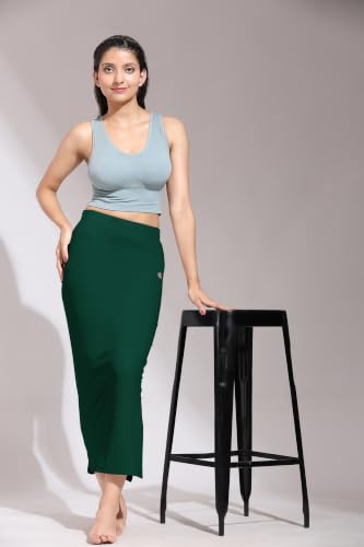 Image of TRENDMALLS Women's Polyester Spandex Stretchable Straight Saree Shapewear Petticoat for Women, Cotton Blended, Skirts for Women, Saree Shaper