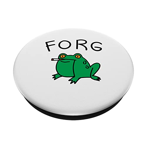 Forg Y2K Sarcastic Cringe Funny Ironic Gen Z Weird Meme Cool PopSockets Swappable PopGrip, Black - Image 2