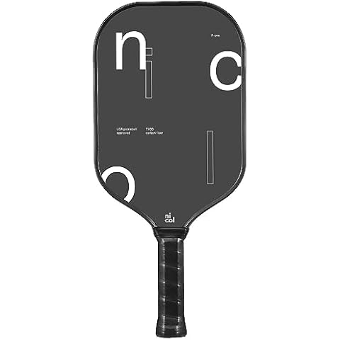 Nicol R-One Pickleball Paddle - Premium Japanese T700 Carbon Fiber Pickleball Paddle for Perfect Spin & Control - USAPA Approved Pickleball Racket with Elongated Surface and Non-Slip Grip (Design 1) Cover