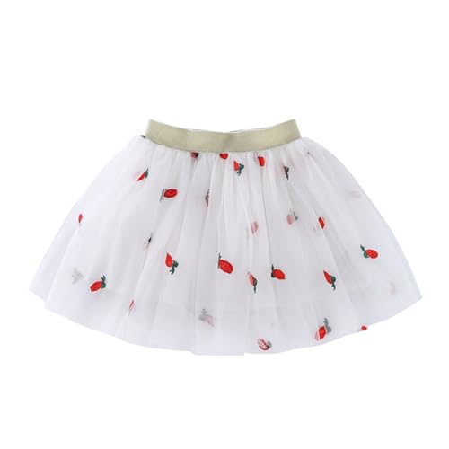 Genérico Falda Ballet Niña, Tutu Niña Jupe Tulle Flores Bordadas Linda Fiesta y año Nuevo Princesa Ropa de Rendimiento para Niñas