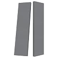 2” Thick Acoustic Panels with Hanging Brackets to the Wall, 2 PCS 47.2” x 11.8” Fiberglass Sound Absorbing Panels for Home Theater Church Office Wall or Ceiling, Light Grey