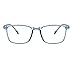 Unisex Glasses Frame Fashion Blue Rectangle Full Frame Decoration Prescription Glasses