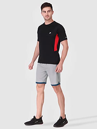 Image of FITINC N.S Lycra Self-Designed Shorts for Men with Both Sides Zipper Pockets