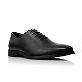 Ferro Aldo Glenn Men's Wholecut Oxford Dress Shoe | Minimalist Formal Lace-up for Business & Weddings | MFA19698 | in Black, Size 9.5