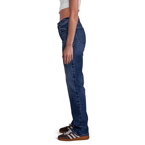 Women's Mid Rise Regular Straight Jeans Classic Pants2