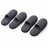 topolenashop 2 Paia Pantofole Monouso Hotel Grigie Chiuse Taglia 39/42 Unisex Antiscivolo ...