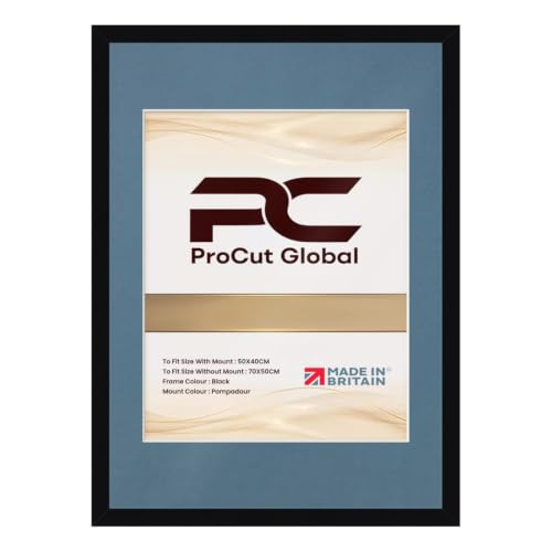 Image of Procut Global Black 70x50cm Picture Frame with Mount for 50x40cm Photo