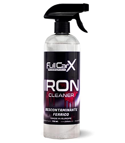 AutoFullCar – Iron Cleaner 750ml FullCarX Limpia Llantas Coche Descontaminante Férrico PH Neutro Sin Ácidos, Apto Llantas Aluminio Cromadas Moto, Limpieza Detailing