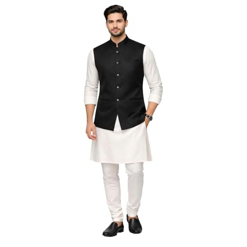 Image of DesignerBin Men's Nehru jacket Waistcoat, Modi Jacket with Beautiful Color