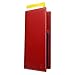 Pacer Go RFID Blocking Slim Minimalist Long Travel Wallet Genuine Leather Passport Holder Travel Cover with Passport Holder Slot, Cash Slot, Card Slot, Boarding Pass (Red)