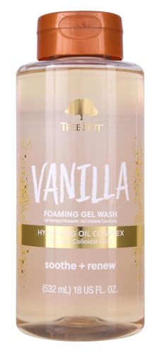 Tree Hut Vanilla Foaming Gel Wash, Moisturizing & Hydrating Body Wash with Shea Butter, Gently Cleanses for Soft, Fresh & Radiant Skin, 18 fl oz