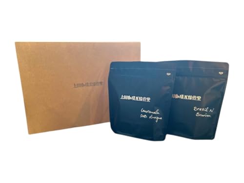 [上田珈琲豆焙煎堂]珈琲豆 中深煎り セット 200g×2種 セット ブラジルブルボン・グアテマラSHB[豆] 