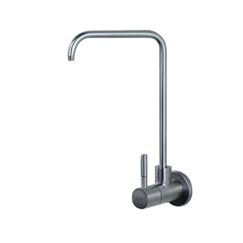 Robinet eau filtrée mural cuisine en finition chrome pour évier moderne sans encombrement