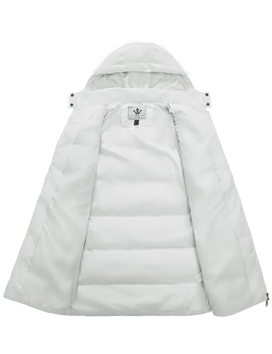 WenVen Women’s Cozy White Thicken Parka: The Ultimate Long Winter Coat for Warmth and Style in Size Medium - Image 3