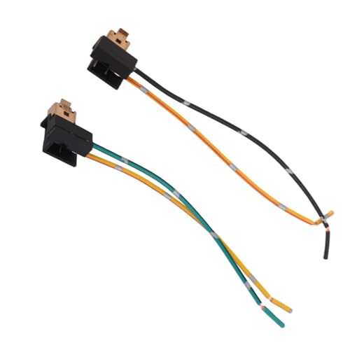 Haosie 2 Pièces Adaptateur Femelle H1, Prise D'ampoule de Lampe de Phare, Prise Adaptateur Ligne, pour Ampoule H1 Brouillard Diurne Ampoules Halogènes LED cms