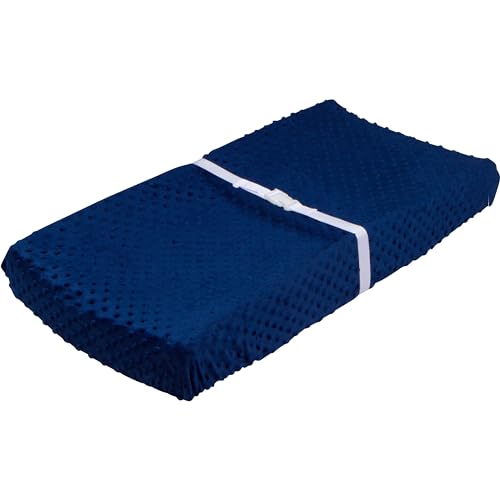 Image of Gerber Baby Boys Girls Neutral Newborn Infant Baby Toddler Nursery Changing Pad Cover, Dotted Navy, 16" x 32"