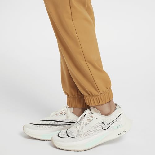 Nike Dri-FIT One Big Kids' (Girls') Woven Training Pants (FD2857-224, Flax/White) Size X-Large4
