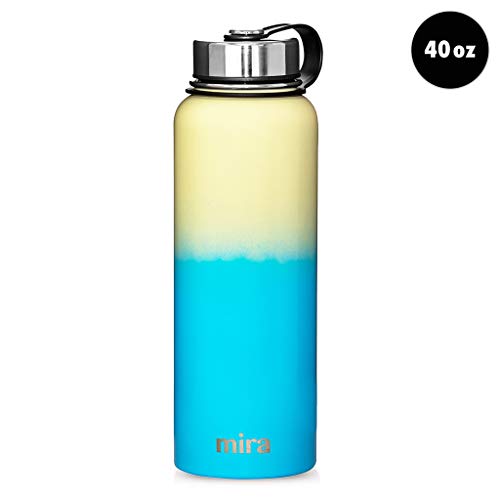 MIRA Insulated Metal Water Bottle - Stainless Steel Vacuum Insulated Wide...