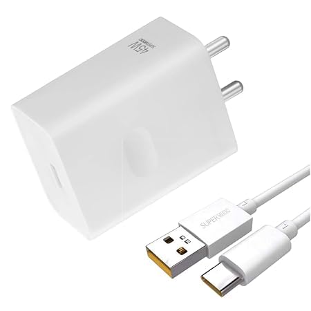 Image of Original 45W SuperVOOC Fast Charger Adapter Type C Cable Compatible for realme GT Neo 3, GT 2 Pro, GT Neo 2, X50 Pro, X7 Pro, 9 Pro+, 10 Pro+, 11 Pro, 11 Pro+ (45w Adapter & Cable) (TOY9)