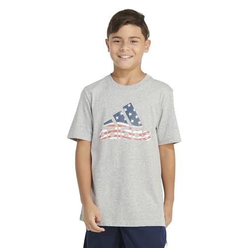 adidas Boys' Short Sleeve Cotton USA Graphic T-Shirt3