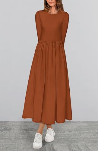 BTFBM Casual Long Sleeve Dresses Spring Dresses 2025 Wedding Guest Dress Midi Dress Flowy Bohemian Long Dress