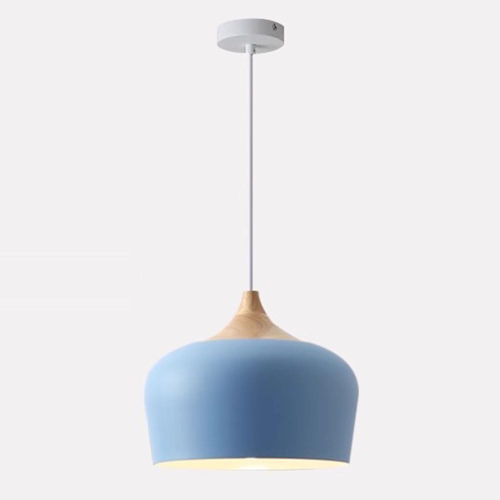 STVDEDG Creative Cone Single Head Chandelier Simple 11.8” Dome Pendant Light Shade Fashion Design Color Suspension Lights E27 Source Single Head Hanging Lamp for Loft Coffee Kitchen Island Fixture