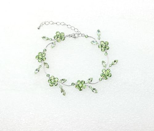 Image of Faship Gorgeous Rhinestone Crystal Floral Necklace Earrings Set