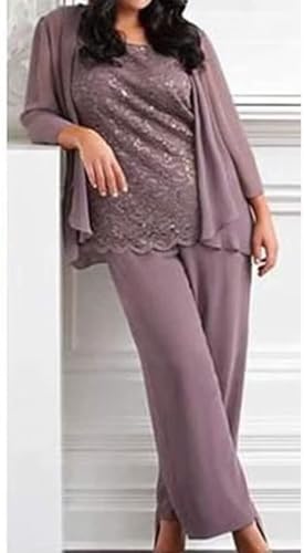 3pcs Mother of The Bride Dresses Pant Suits Long Sleeve Women's Pant Suits Dressy with Jacket2