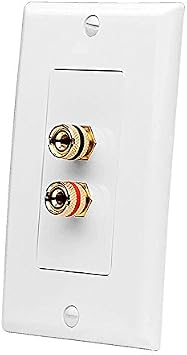 OSD Audio WP2 Banana Binding Post Gold Plated Terminal Decora Style for 1-Speaker White