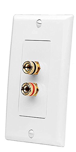 OSD WP2 Banana Binding Post Gold Plated Terminal Decora Style for 1-Speaker (White)