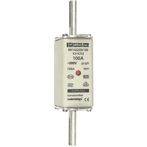 Mersen NH-Zero-Sicherungseinsatz NH1GG50V100 100A,Gr.1,AC500V NH-Sicherungseinsatz 8430399001760