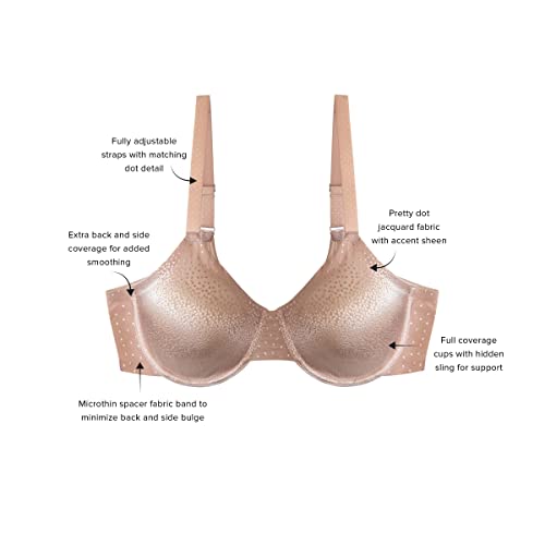 Wacoal Women's Back Appeal Underwire Bra, Rose Dust, 36G #TOP4