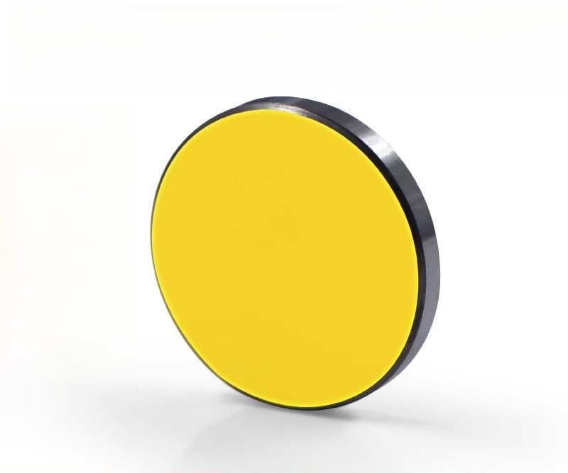 CO2 Laser Gold-Coated Reflective Mirror, High-Reflectivity Optics for Engraving & Cutting Machines, Durable Low-Loss Laser Reflection Lens (φ 20mm/ Gauge 3mm)