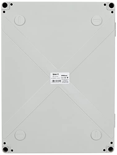 ELEKTRO-PLAST Schaltschrank mit Schloss UNI-1 Verteilerschrank 400x300x160 mm Industriegehäuse Leergehäuse Schaltkasten 43.1 IP65 5719, Grau