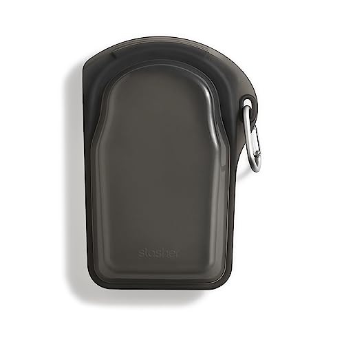 Image of Stasher Premium Reusable Silicone Food Storage Bag, Go Bag, Black, 18 oz