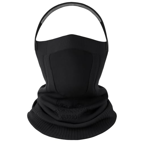 Kiiwah Braga Cuello para Hombre Mujer, Multifunción Braga Moto Elasticidad Calentador de Cuello Tubular Transpirable para Esquí, Correr, Ciclismo