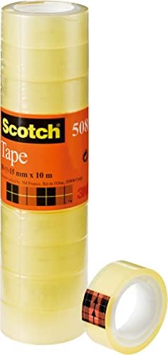 Scotch 5081510 taśma klejąca przezroczysta PP, 15 mm x 10 m, 10 rolek