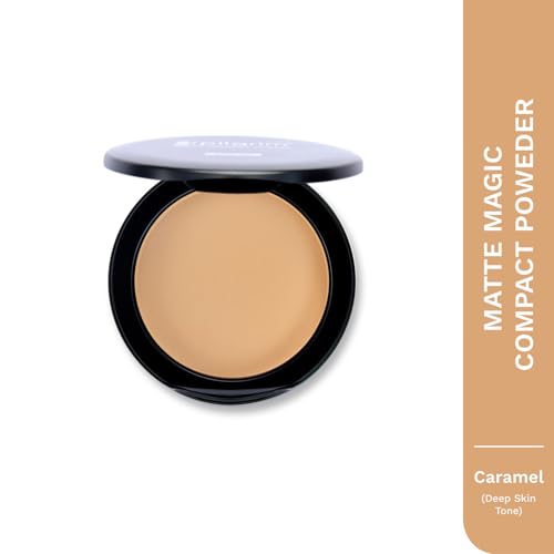 Image of Pilgrim Caramel-25 Matte Finish Compact Powder SPF 25 Absorbs Oil, Conceals & Gives Radiant Skin