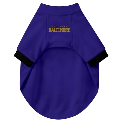 Image of Baltimore Dog Clothes Jersey Style Personalized Pet T Shirt with Custom Name Number for Small Medium Large Dogs
