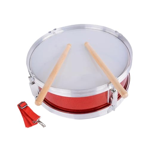 Red Snare Drum de 8 pulgadas con correa ajustable y baquetas, instrumento musical portátil y ligero para niños, adolescentes y principiantes miniatura 3